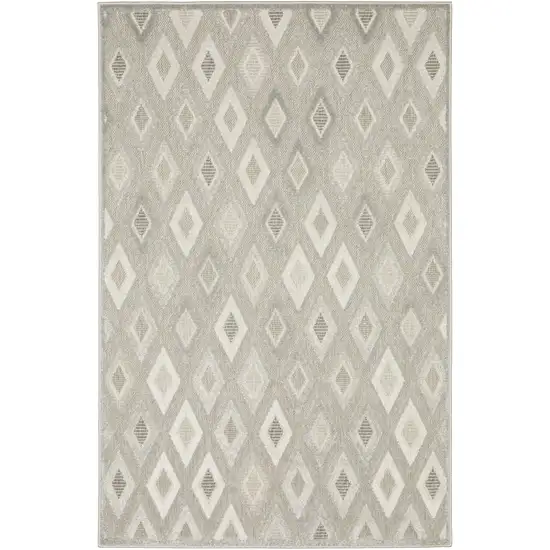 Beige And Gray Diamond Area Rug Photo 2