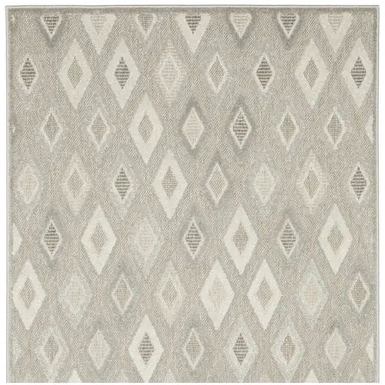 Beige And Gray Diamond Area Rug Photo 7