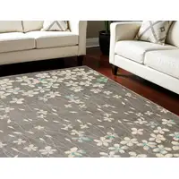 Photo of Beige And Gray Floral Area Rug