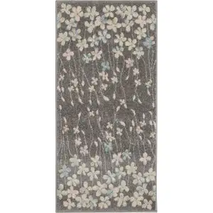 Photo of Beige And Gray Floral Area Rug