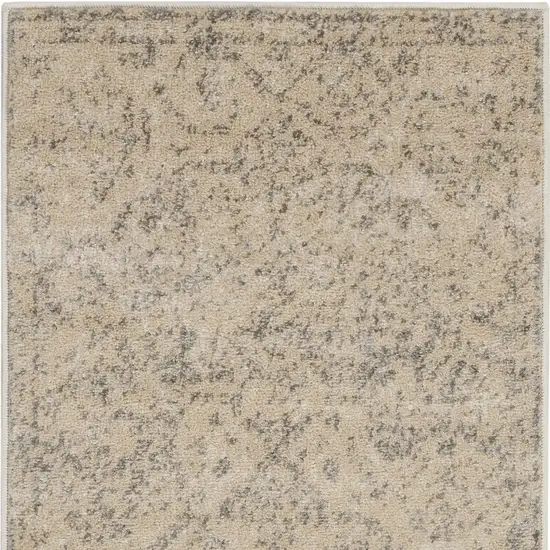 Beige And Gray Oriental Distressed Area Rug Photo 4