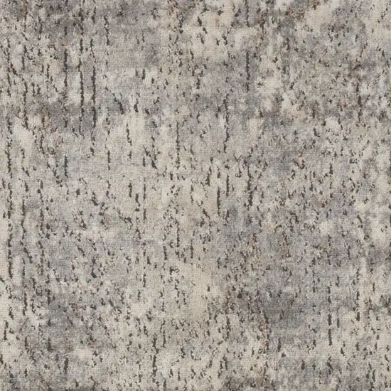 Beige And Grey Abstract Power Loom Non Skid Area Rug Photo 6