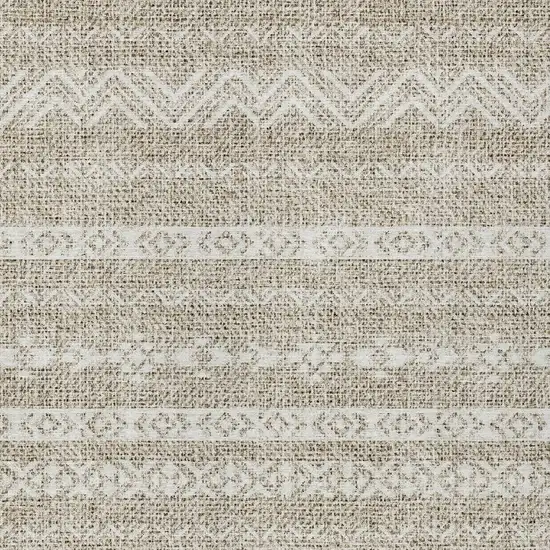 Beige And Ivory Southwestern Washable Indoor Outdoor Area Rug Photo 5