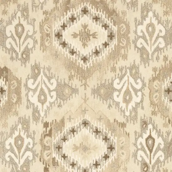 Beige And Ivory Wool Abstract Hand Tufted Area Rug Photo 8