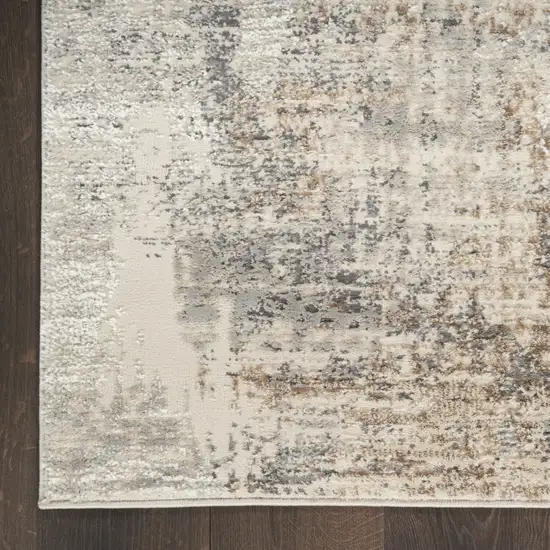 Beige Black and Gray Abstract Non Skid Area Rug Photo 6