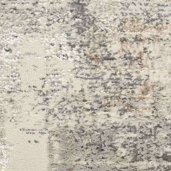 Beige Black and Gray Abstract Non Skid Area Rug Photo 9