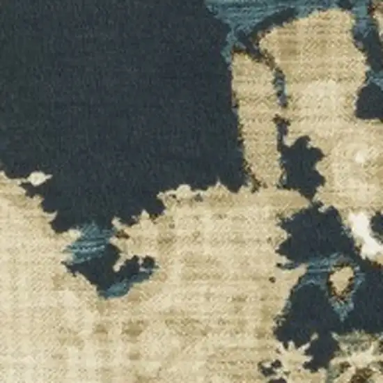 Beige Blue And Brown Abstract Area Rug Photo 8