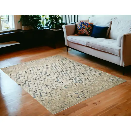 Ivory Chevron Area Rug Photo 2