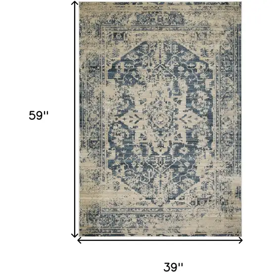 Ivory Oriental Area Rug Photo 5