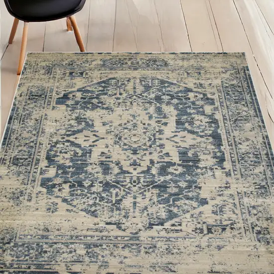 Ivory Oriental Dhurrie Area Rug Photo 1