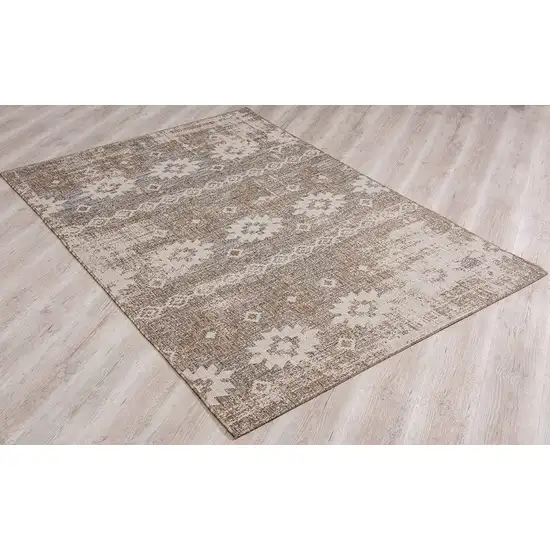 Beige Boho Chic Runner Rug Photo 7