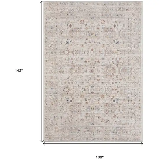 Beige Botanical Area Rug Photo 5