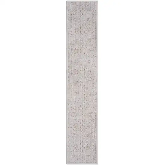 Beige Botanical Runner Rug Photo 9