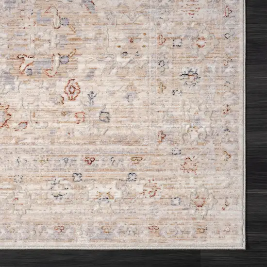 Beige Botanical Runner Rug Photo 2