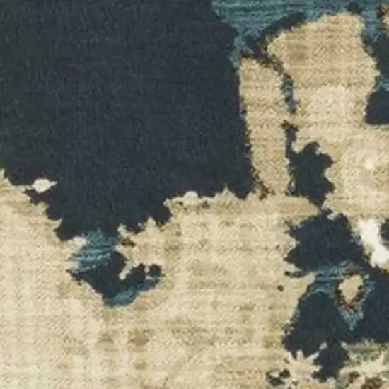 Beige Brown And Blue Abstract Area Rug Photo 8