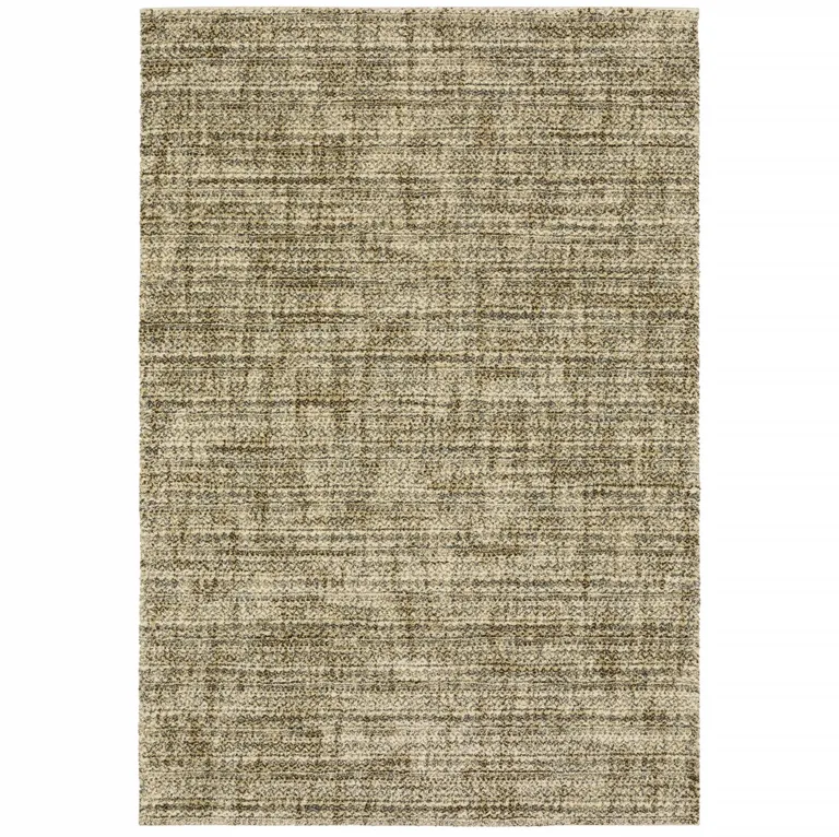 Beige Brown Tan And Blue Green Abstract Power Loom Stain Resistant Area Rug Photo 1