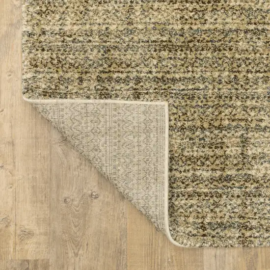 Beige Brown Tan And Blue Green Abstract Power Loom Stain Resistant Area Rug Photo 7