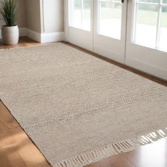 Natural Wool Hand Woven Area Rug Photo 1