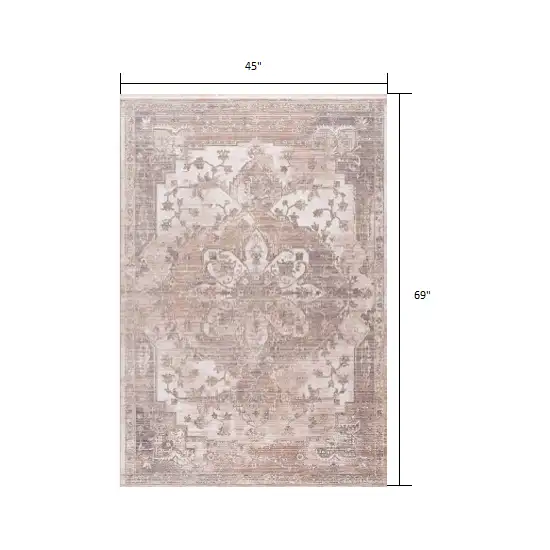 Beige Classic Medallion Area Rug Photo 2