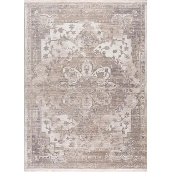 Beige Classic Medallion Area Rug Photo 5