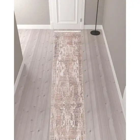 Beige Classic Medallion Runner Rug Photo 3