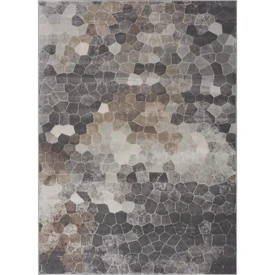 Beige Cobblestone Pattern Area Rug Photo 4