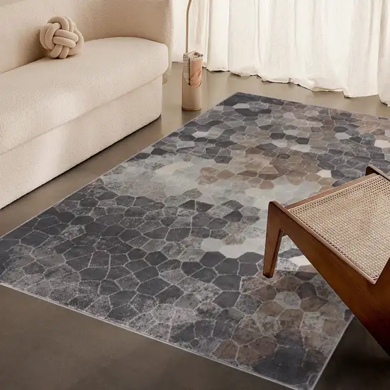 Beige Cobblestone Pattern Area Rug Photo 6