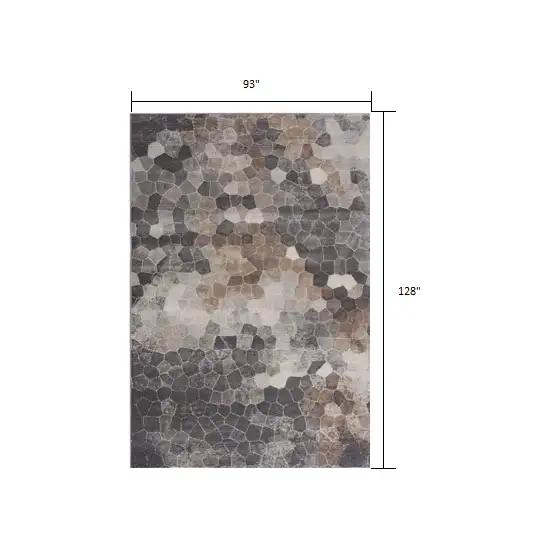 Beige Cobblestone Pattern Area Rug Photo 1