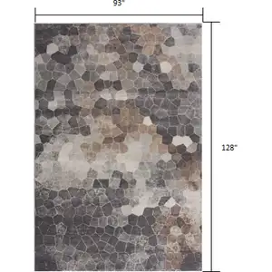 Photo of Beige Cobblestone Pattern Area Rug