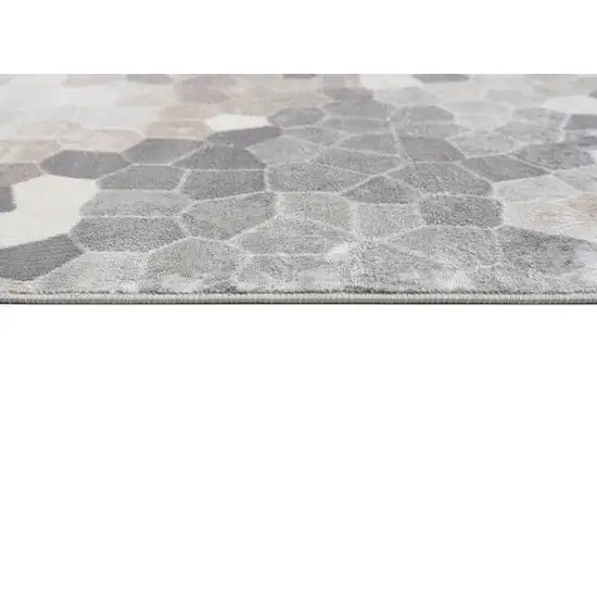 Beige Cobblestone Pattern Area Rug Photo 10