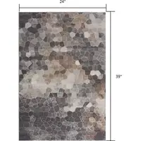 Photo of Beige Cobblestone Pattern Scatter Rug