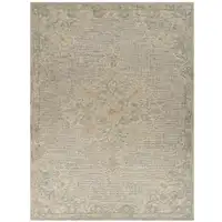Photo of Beige Distressed Floral Area Rug