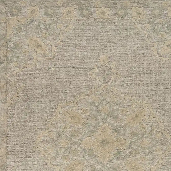 Beige Wool Handmade Area Rug Photo 5