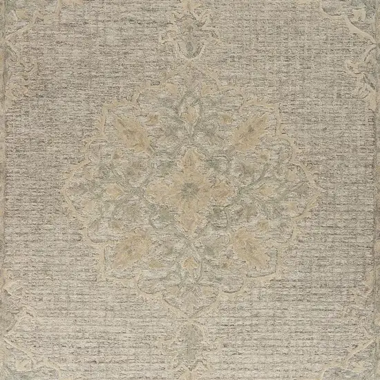 Beige Distressed Floral Area Rug Photo 2