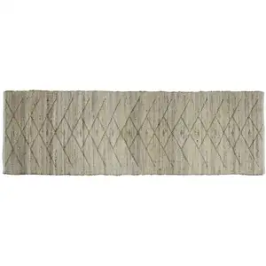 Photo of Beige Distressed Tribal Scatter Rug