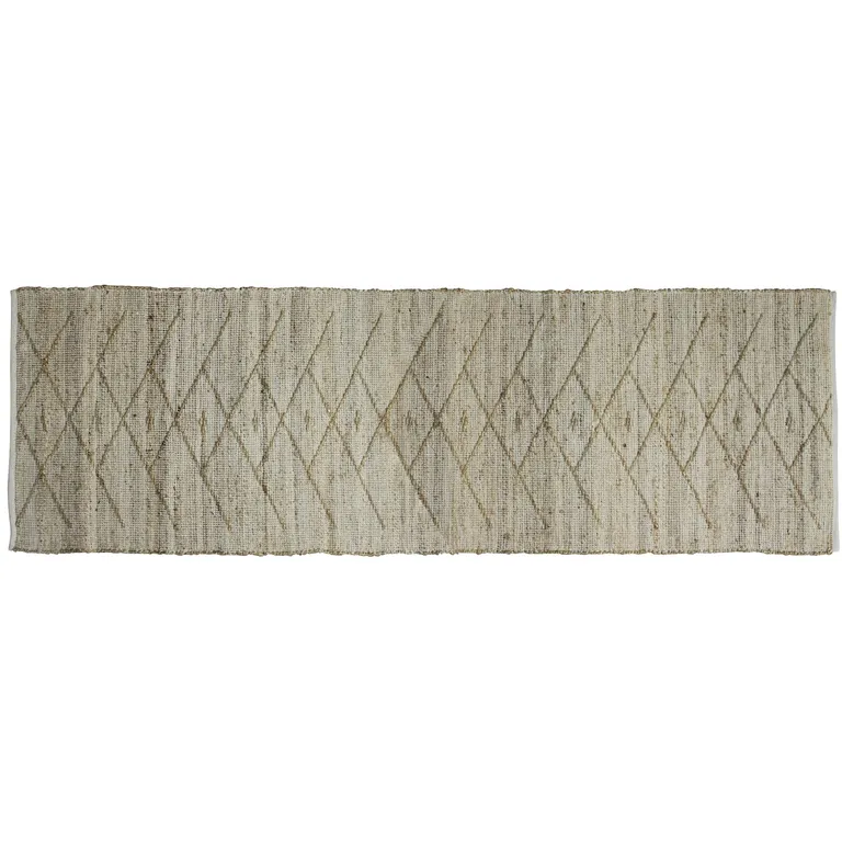 Beige Distressed Tribal Scatter Rug Photo 1