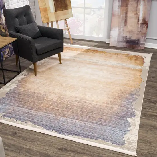 Beige Faded Sunset Area Rug Photo 1