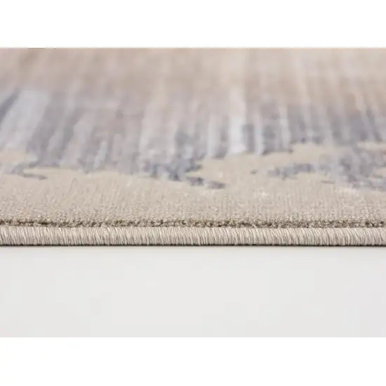 Beige Faded Sunset Runner Rug Photo 1