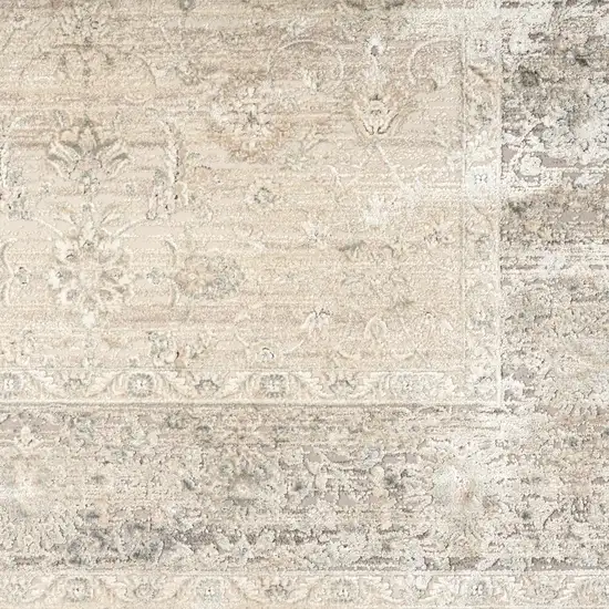 Beige Floral Area Rug Photo 5