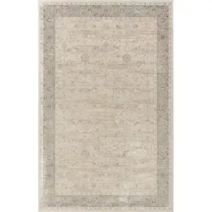 Photo of Beige Floral Area Rug