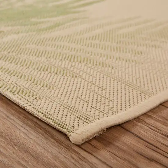 Beige Floral Indoor Outdoor Area Rug Photo 3