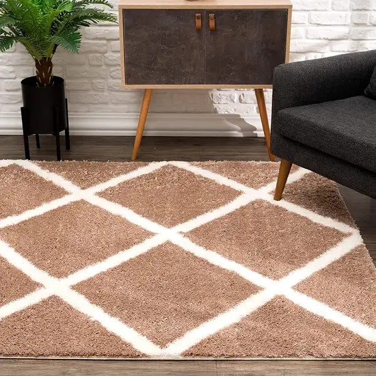 Beige Geometric Area Rug Photo 6