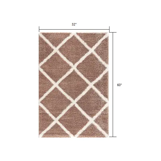 Beige Geometric Area Rug Photo 8