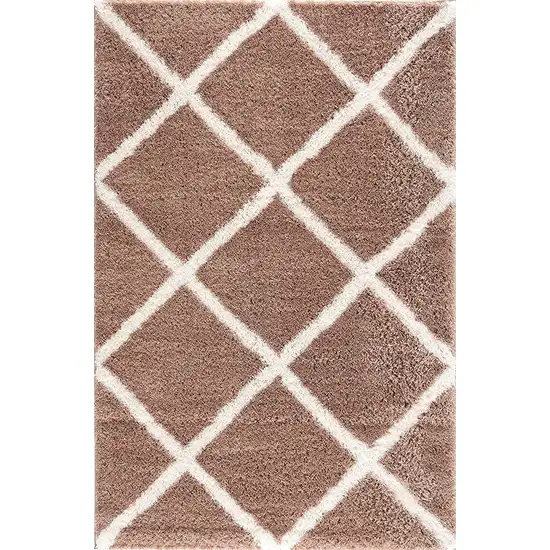 Beige Geometric Area Rug Photo 1