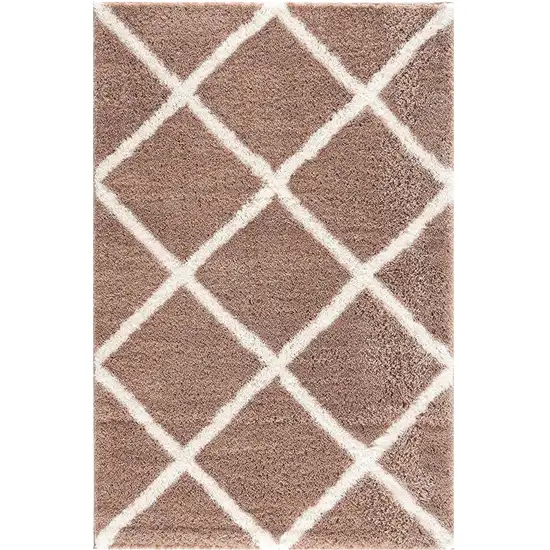 Beige Geometric Area Rug Photo 1