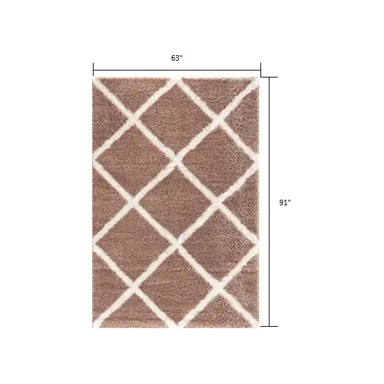 Beige Geometric Area Rug Photo 8