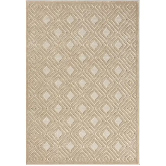 Beige Geometric Area Rug Photo 1