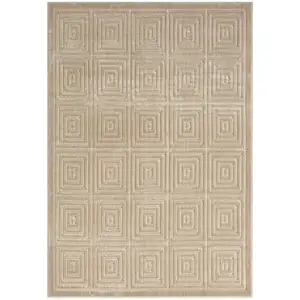 Photo of Beige Geometric Area Rug