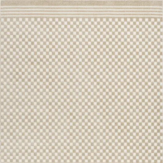 Beige Geometric Area Rug Photo 8