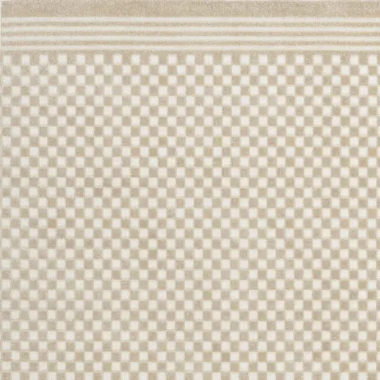 Beige Geometric Area Rug Photo 7